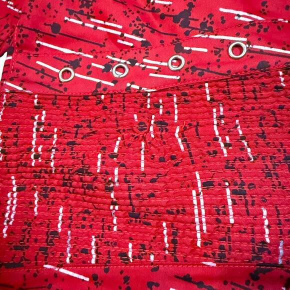 NWT Legendary Status Joggers Mens Red Splatter Striped Size L RUNS SLIM - Picture 5 of 10